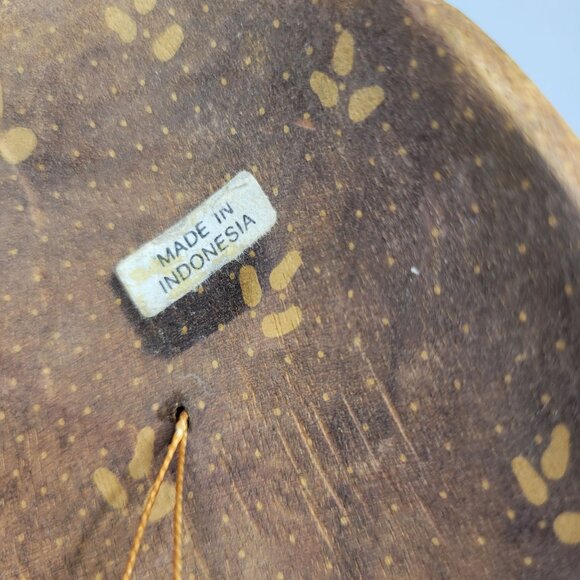 Vtg Wooden Hand Carved Decorative Mask Tribal Face & Bird Wall Decor Indonesian - Picture 6 of 7